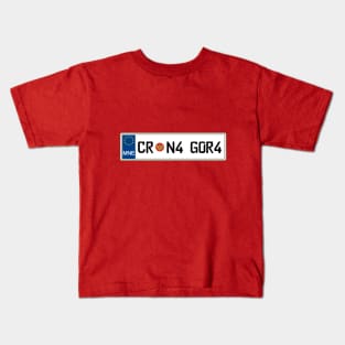 Montenegro car registration plate Kids T-Shirt